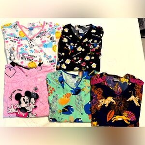 XS Disney Scrub Tops